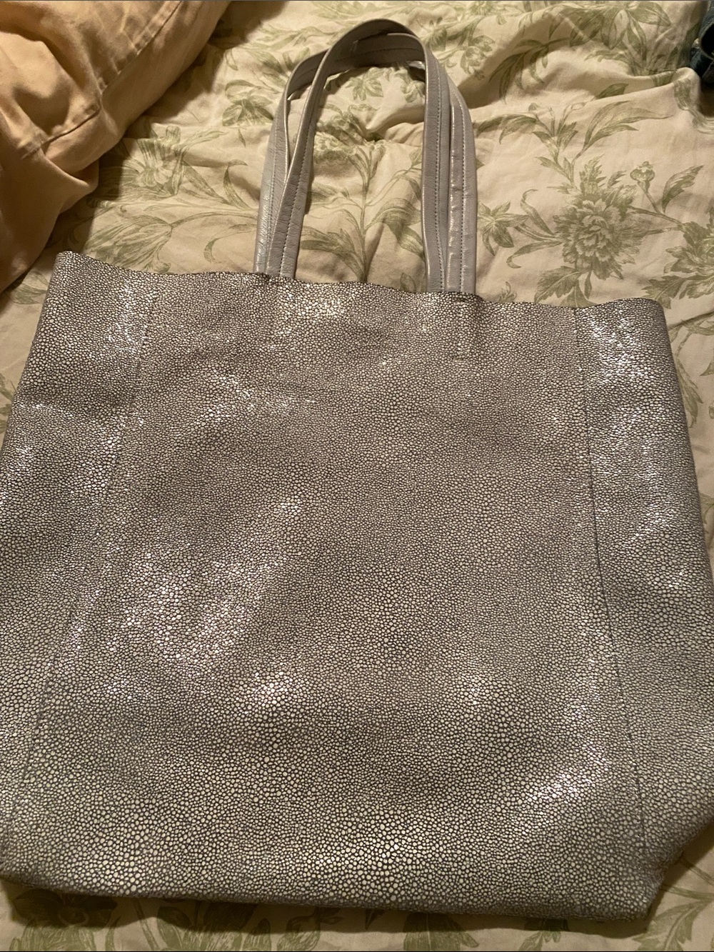 Sorial Rubina Embossed Leather Tote in blue